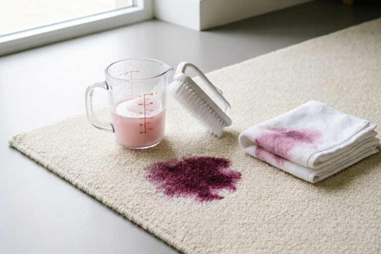 How to remove stubborn wine stains from white carpet fast