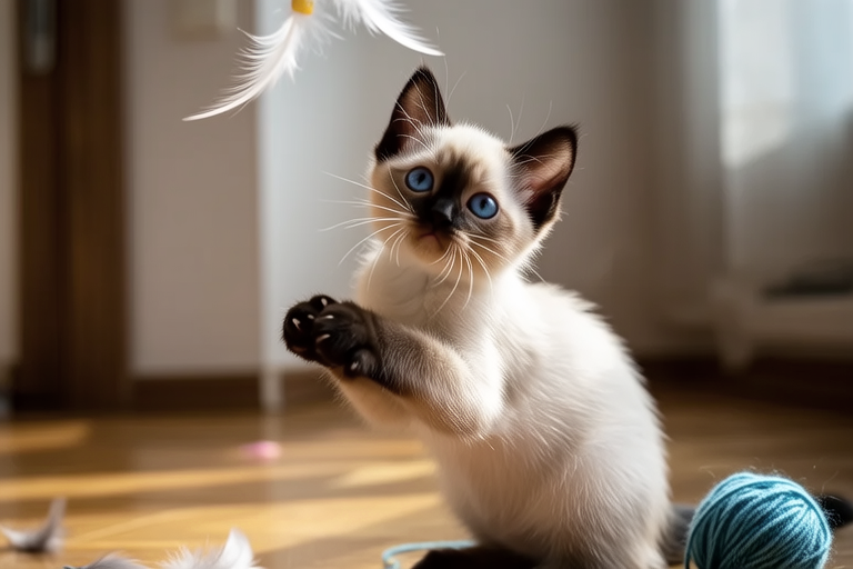 Adventures in Parenthood: Raising a Lovable and Playful Siamese Kitten